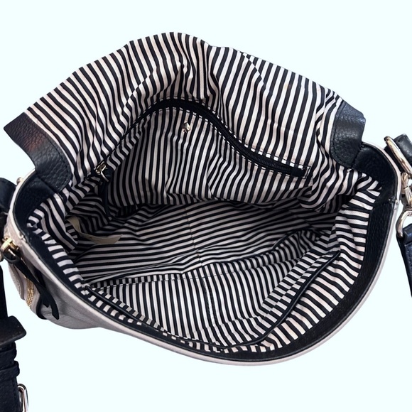 Kate Spade Black & Gray Leather Expandable Crossbody Bag - Picture 11 of 14